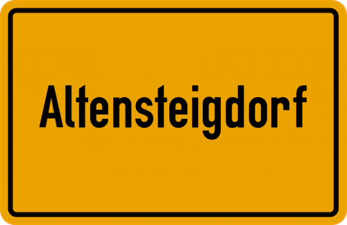 Ortsschild Altensteigdorf