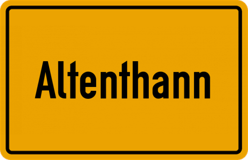 Ortsschild Altenthann, Mittelfranken