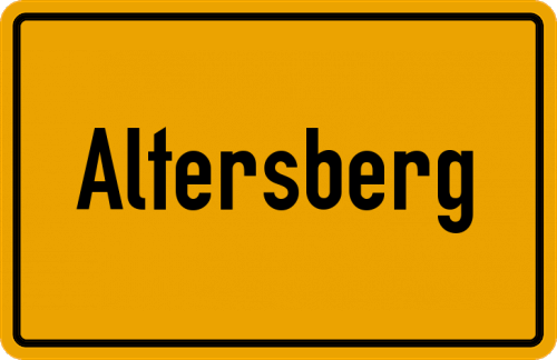 Ortsschild Altersberg, Niederbayern
