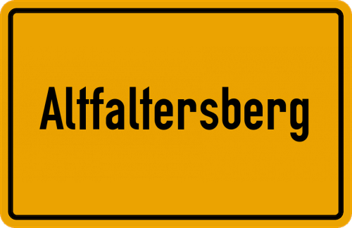 Ortsschild Altfaltersberg