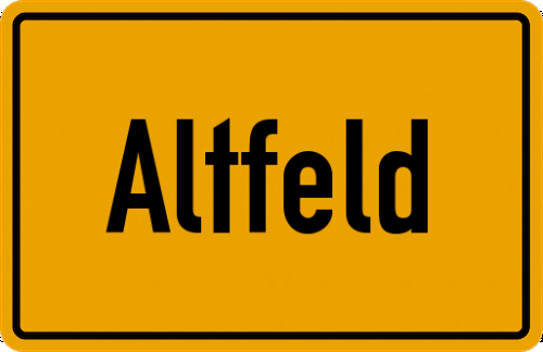 Ortsschild Altfeld, Unterfranken