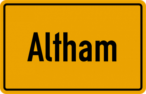 Ortsschild Altham