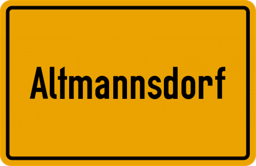 Ortsschild Altmannsdorf, Unterfranken