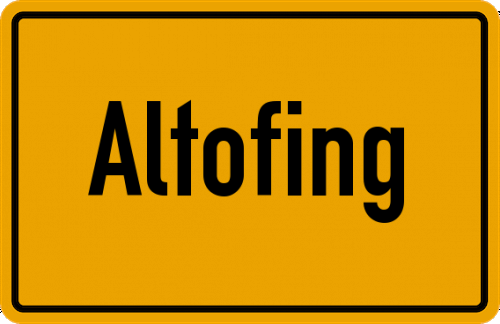 Ortsschild Altofing, Oberbayern