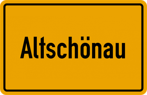 Ortsschild Altschönau