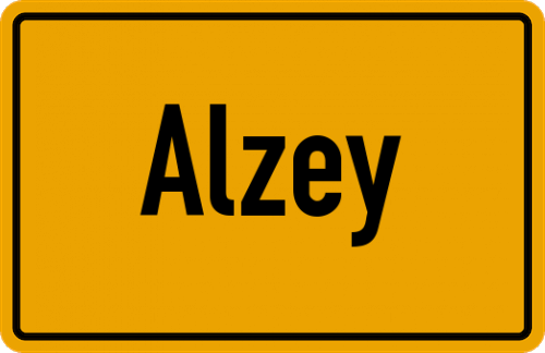 Ortsschild Alzey