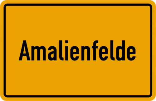 Ortsschild Amalienfelde