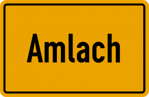 Ortsschild Amlach