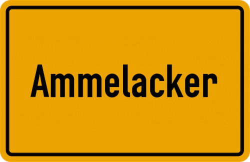Ortsschild Ammelacker, Oberpfalz
