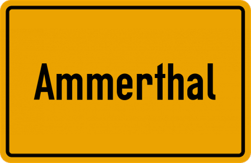 Ortsschild Ammerthal, Oberbayern