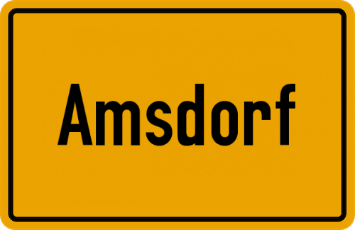 Ortsschild Amsdorf