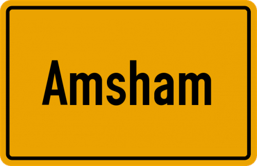 Ortsschild Amsham