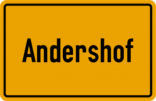 Ortsschild Andershof
