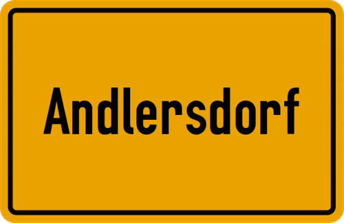 Ortsschild Andlersdorf