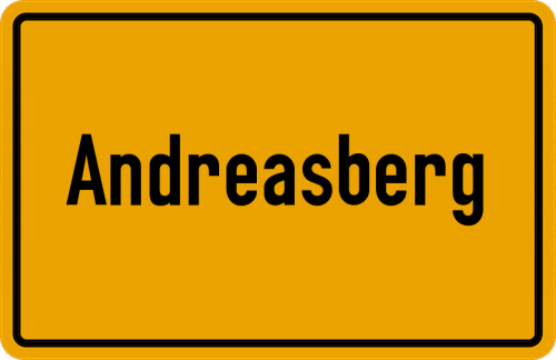 Ortsschild Andreasberg, Sauerland
