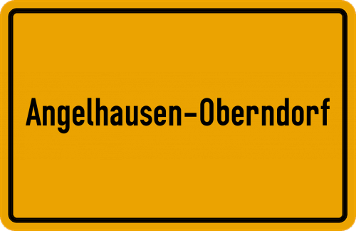 Ortsschild Angelhausen-Oberndorf