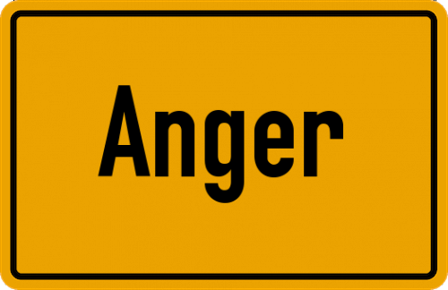 Ortsschild Anger, Gemeinde Frauenneuharting