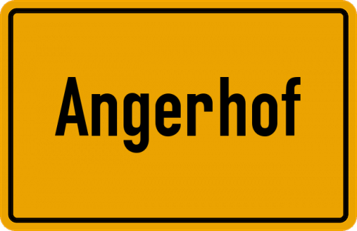 Ortsschild Angerhof