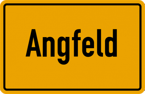 Ortsschild Angfeld