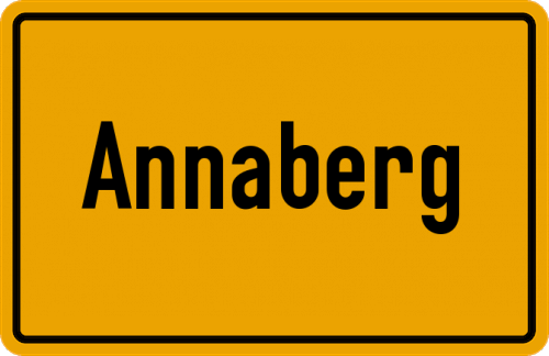 Ortsschild Annaberg