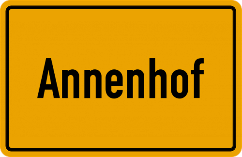 Ortsschild Annenhof