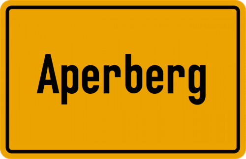 Ortsschild Aperberg