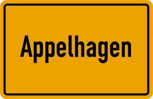 Ortsschild Appelhagen