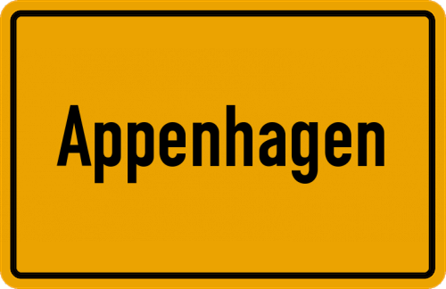 Ortsschild Appenhagen