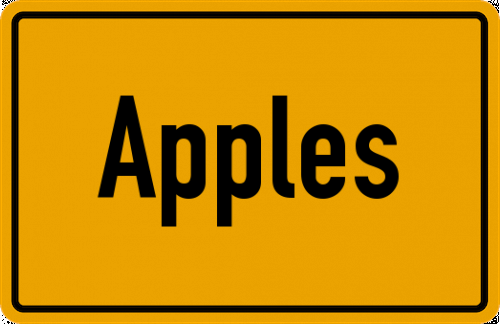 Ortsschild Apples