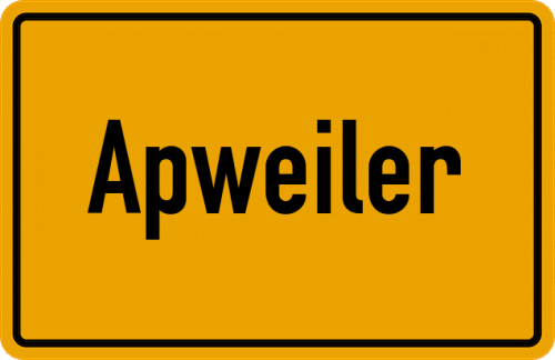 Ortsschild Apweiler, Selfkantkreis