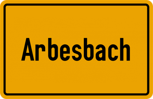 Ortsschild Arbesbach