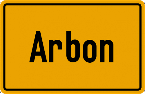 Ortsschild Arbon