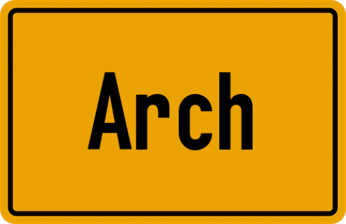 Ortsschild Arch