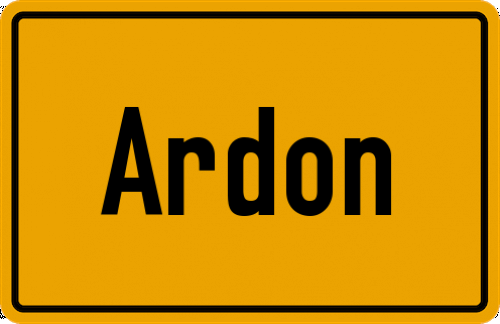 Ortsschild Ardon