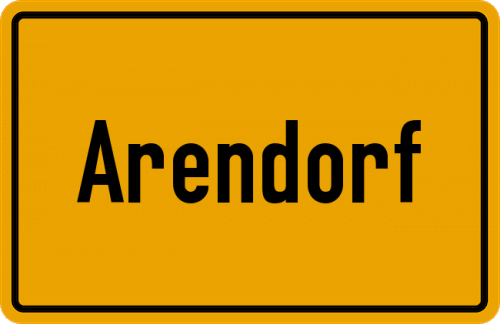 Ortsschild Arendorf