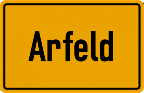 Ortsschild Arfeld
