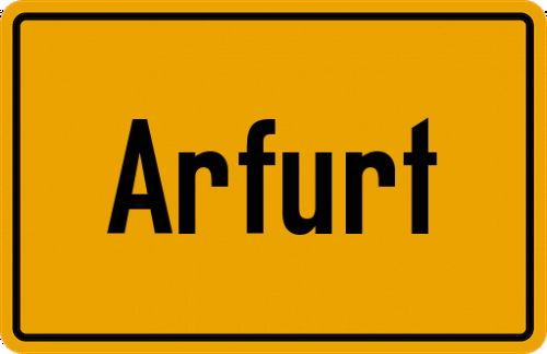 Ortsschild Arfurt, Oberlahnkreis