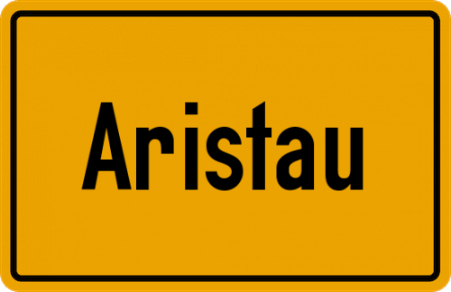 Ortsschild Aristau