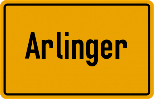 Ortsschild Arlinger