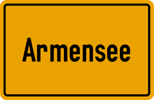 Ortsschild Armensee
