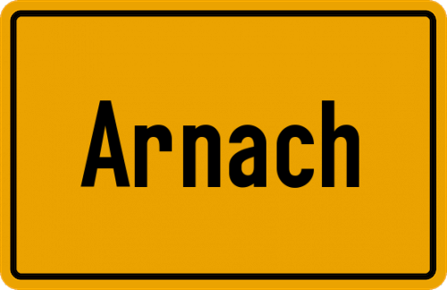 Ortsschild Arnach