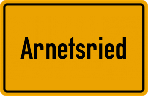 Ortsschild Arnetsried