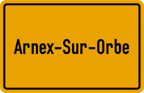 Ortsschild Arnex-sur-Orbe