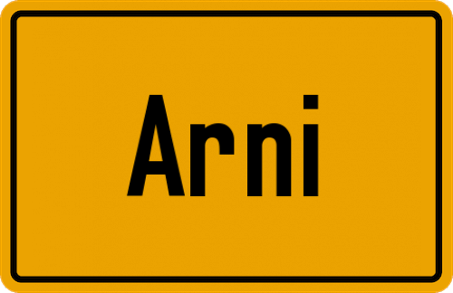 Ortsschild Arni