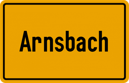 Ortsschild Arnsbach, Hessen