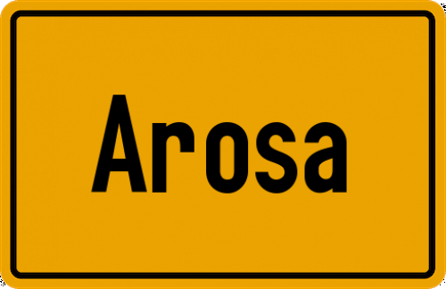 Ortsschild Arosa