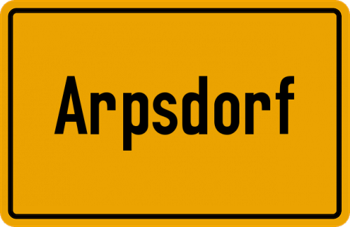 Ortsschild Arpsdorf