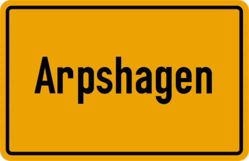 Ortsschild Arpshagen