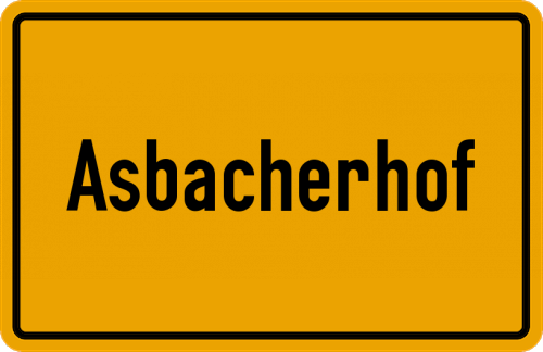 Ortsschild Asbacherhof