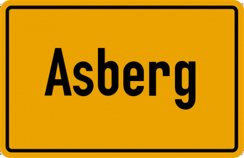 Ortsschild Asberg